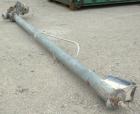 Used Tubular Screw Conveyor, carbon steel. Approximate 5'' diameter x 179'' long screw, 6-1/2'' diameter enclosed tube. 5-1/2'' Diameter inlet, 6-1/2'' x 10-1/2'' outlet. Driven by a 2 hp, 3/60/208-2...