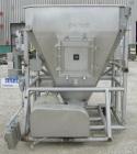 Used Screw Conveyor/Feeder, 304 stainless steel. 10'' diameter x 111'' long x approximate 4'' pitch. Driven by a 5 hp, 3/60/230/460 volt, 1730 rpm gearmotor, ratio 38.4 to 1. Top mounted feed hopper ...