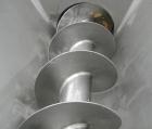 Used Screw Conveyor/Feeder, 304 stainless steel. 10'' diameter x 111'' long x approximate 4'' pitch. Driven by a 5 hp, 3/60/230/460 volt, 1730 rpm gearmotor, ratio 38.4 to 1. Top mounted feed hopper ...