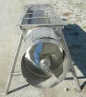 Used Incline Screw Conveyor, 304 stainless steel. 12