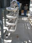 Used Incline Screw Conveyor, 304 stainless steel. 12