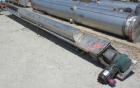 Used Conveying Engineering Screw Conveyor, 304 Stainless Steel. 9'' Diameter x 360'' long x 4-1/2'' pitch screw, (2) sections (1) 240'' long, (1) 120'' long. Trough 10'' wide x 12'' deep with top coo...
