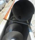 Used Conveying Engineering Screw Conveyor, 304 Stainless Steel. 9'' Diameter x 360'' long x 4-1/2'' pitch screw, (2) sections (1) 240'' long, (1) 120'' long. Trough 10'' wide x 12'' deep with top coo...