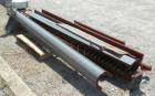 Used- Screw Conveyor, Carbon Steel. 6'' Diameter x 420'' long screw. Trough 7'' wide x 8'' deep with top cover, (4) sections...