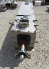 Used Conveying Engineering Screw Conveyor, 304 Stainless Steel. 9'' Diameter x 60'' long x 5'' pitch screw, 10'' wide x 10'' deep trough with a 2 piece cover. 8'' End bottom outlet. Driven by a 1 hp,...