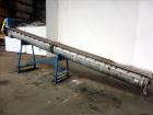 Used Ohio Inclined Screw Conveyor, 304 Stainless Steel. Approximate 12