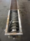 Used- Ohio Inclined Screw Conveyor, 304 Stainless Steel. Approximate 12