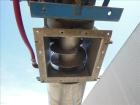 Used Ohio Inclined Screw Conveyor, 304 Stainless Steel. Approximate 12