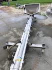 Used S. Howes Inclined Screw Conveyor, Model 6SC20, Stainless Steel. Approximate 6