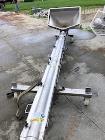 Used- S. Howes Inclined Screw Conveyor, Model 6SC20, Stainless Steel. Approximate 6