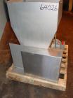 Used Vanmark Potato Feeder. (2) Approximate 3 1/2'' diameter x 42'' long side-by-side 316 stainless steel screws. Top feed with hopper, end bottom outlet. Driven by a 1 hp, 3/60/330/575 volt, 1700 rp...