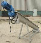 Used Wam Group Inclined Screw Conveyor, Type CXU2L020027511, 304 Stainless Steel. Approximate 8