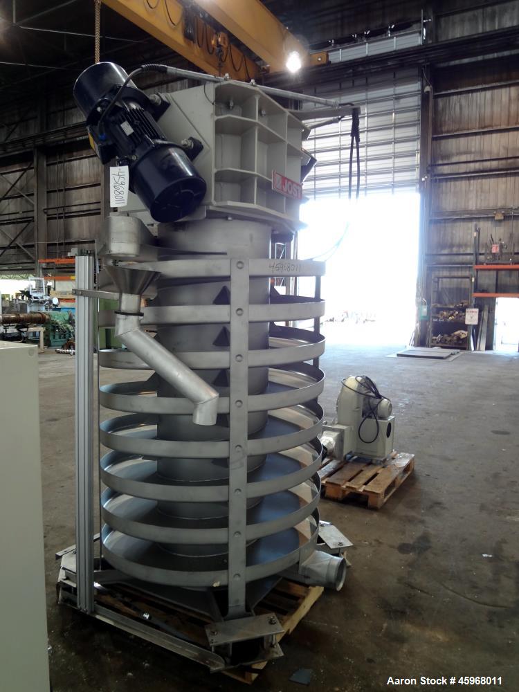 Used Jost Spiral Cooling Conveyor, Type WUF 600/1200, 304 Stainless Steel