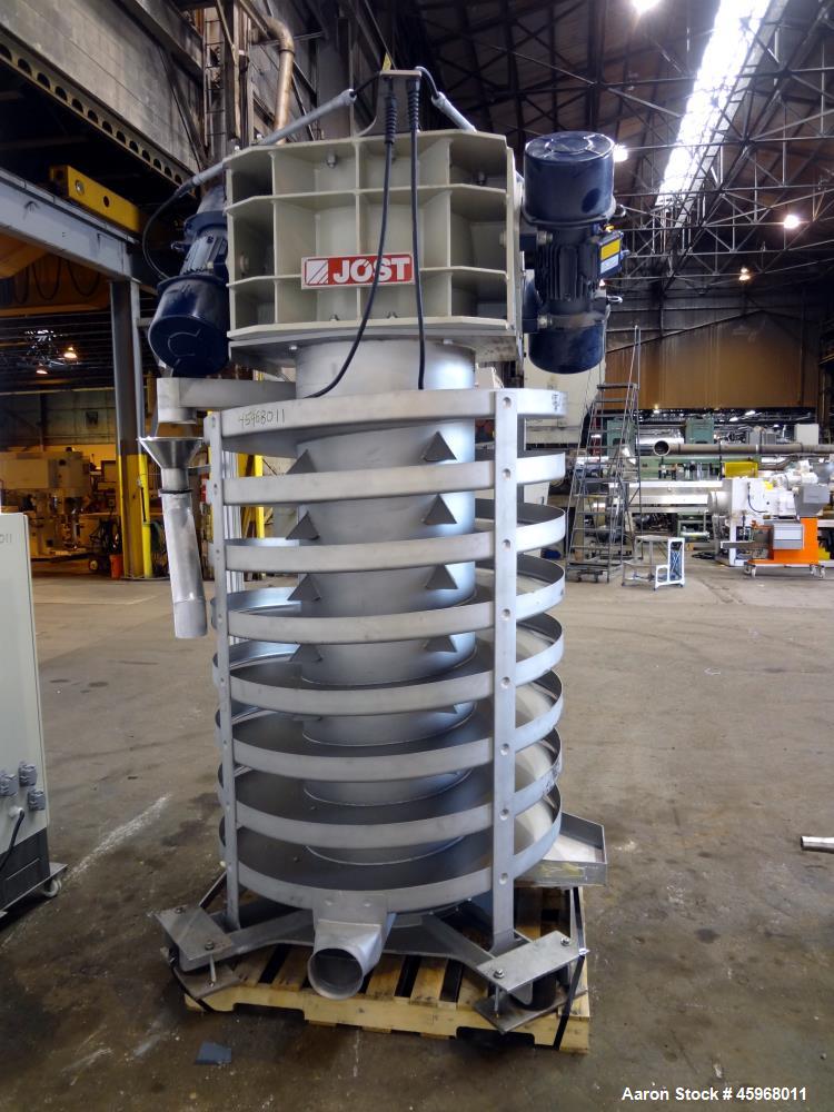 Used Jost Spiral Cooling Conveyor, Type WUF 600/1200, 304 Stainless Steel