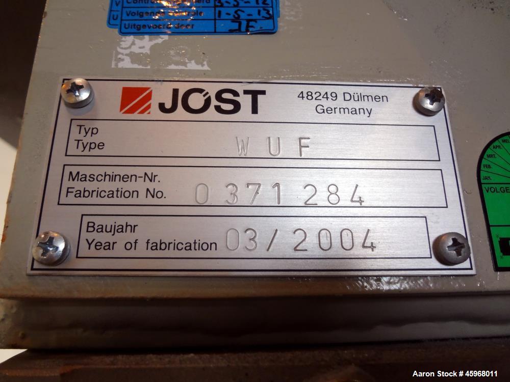 Used Jost Spiral Cooling Conveyor, Type WUF 600/1200, 304 Stainless Steel