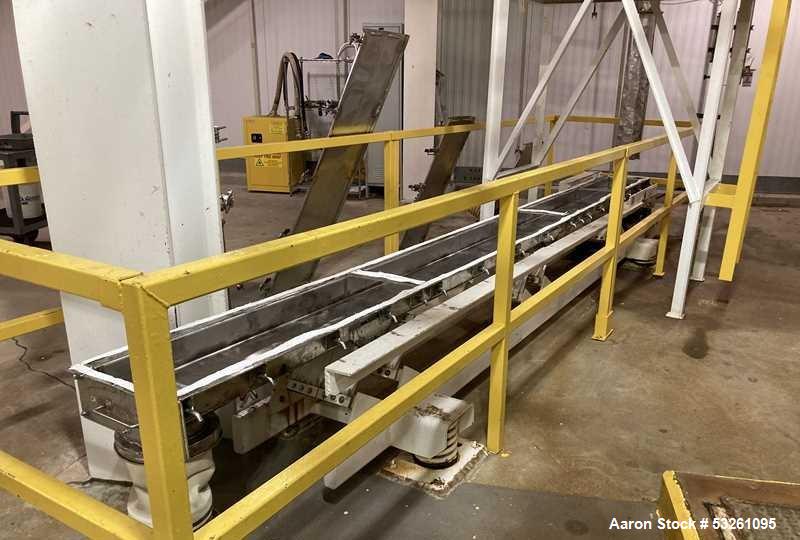 Used Carrier 12" x 18' Stainless Steel Vibrating Conveyor with Covers