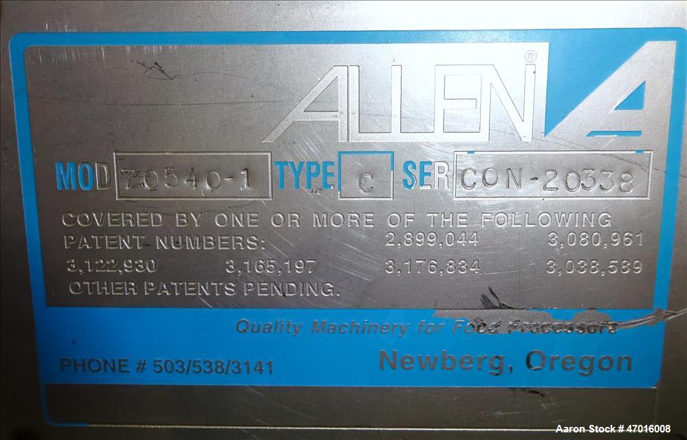 Used Allen Vibratory Conveyor, Model 70540-1.