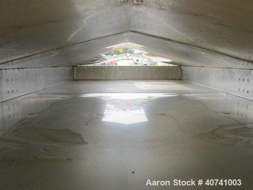 Used Cardwell Machine Company Vibe-O-Vey vibratory conveyor, model VC-1659, 304 stainless steel. 48" wide x 114" long x 6" tall sides. Bolt down top cover. Driven by a 3 hp, 3/60/230/460 volt, 1170 r...