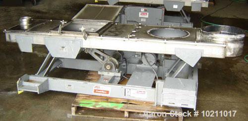 Used 24" Wide x 8'3" Long x 6" High Stainless Carrier Vibrating Conveyor, Model IM2460S9. 24" wide x 8'3" long x 6" deep tray. All stainless steel. Stroke 13/16", rpm 442, date of manufacture 7/14/98...