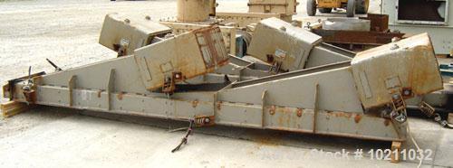 Used 24" Wide x 14’ Long Eriez Electro-Magnetic vibrating feeder. Vibrating feeder / conveyor has two Eriez electro-magnetic drives. Model 98B, 460 volt, 60 hz, 17.5 amps per drive. Unit is reported ...