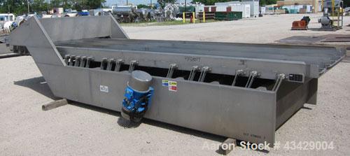 Used- Stainless Steel Key Technology Vibratory Conveyor, Model 432553-1