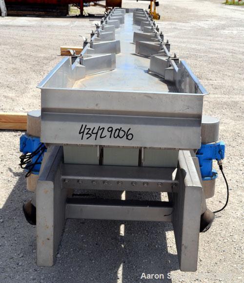 Used Stainless Steel Key Technology Marathon Distribution Vibratory Conveyor