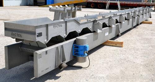 Used Stainless Steel Key Technology Marathon Distribution Vibratory Conveyor