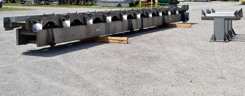 Used Stainless Steel Key Technology Marathon Distribution Vibratory Conveyor