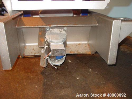 Used Key Technology ISO-FLO Vibratory Conveyor, Model 435535.1, 304 stainless steel. Maximum stroke approximately 7 1/2". Conveyor pan 5" deep, 18" wide x 120" long. Side end feed section, end discha...