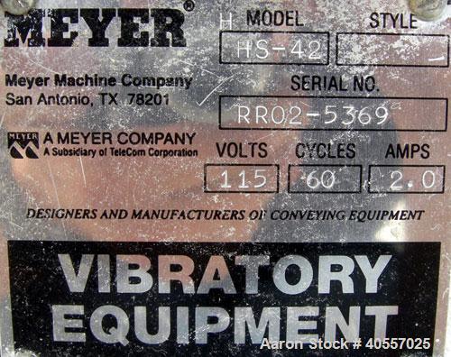 Used Meyer Machine Vibratory Conveyor, Model EDF-2042-2
