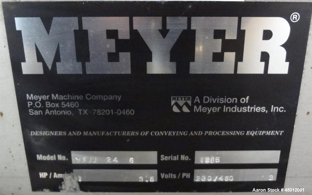Used Stainless Steel Meyer Machine Vibra-Flex Vibratory Conveyor, Model YF II 2