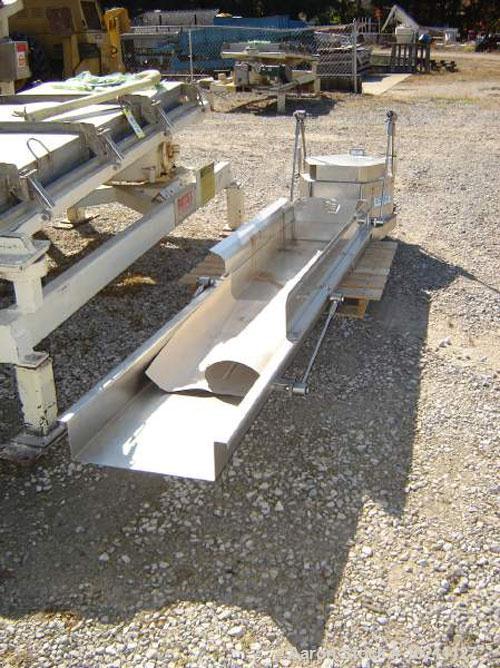 Used-18" X 9’ Smalley Stainless Vibrating Conveyor. Stainless steel food grade construction. 5" deep pan with extended side ...