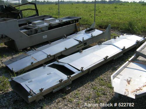 Unused-UNUSED: 30" wide x 27'6" long stainless steel vibrating conveyor, totally enclosed. Manufactured by Triple S Dynamics, Dallas, Texas. Conveyor is a "slip-stick" horizontal differential conveyo...