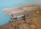 Used Allen 2 Section Vibratory Conveyor, Stainless Steel. (1) 13-1/2'' Wide x 45'' long x 6'' deep conveyor, model D25593, type FC, serial #CON12850. (1) 15 3/4'' wide x 42'' long x 6'' deep conveyor...