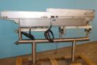 Used Allen 2 Section Vibratory Conveyor, Stainless Steel. (1) 13-1/2'' Wide x 45'' long x 6'' deep conveyor, model D25593, type FC, serial #CON12850. (1) 15 3/4'' wide x 42'' long x 6'' deep conveyor...