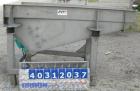 Used JVI vibratory conveyor, Model FUF1000X600X200X2150, stainless steel. Tapered bed 39 1/2