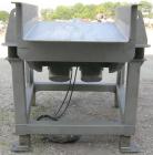 Used JVI vibratory conveyor, Model FUF1000X600X200X2150, stainless steel. Tapered bed 39 1/2