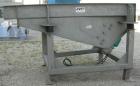 Used JVI vibratory conveyor, Model FUF1000X600X200X2150, stainless steel. Tapered bed 39 1/2