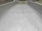 Used JVI vibratory conveyor, Model FUF1000X600X200X2150, stainless steel. Tapered bed 39 1/2
