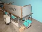 Used H Tech Vibratory Conveyor, Stainless Steel. 10-1/2'' Wide x 76'' long x 3'' high sides vibrating pan. Syntron speed controller. Mounted on a carbon steel base.