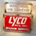 Used Lyco model 9000 vibratory conveyor 40 inches wide x 10 feet long, last used for pouches.