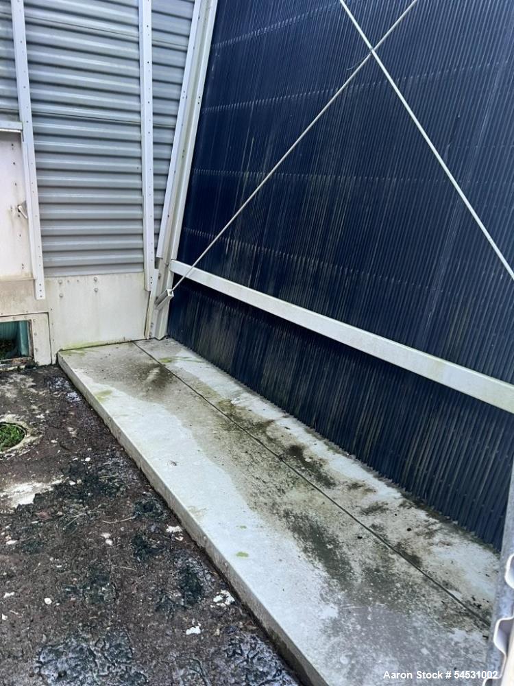 Used BAC Baltimore AirCoil 3000 Series Cooling Tower, Model 33620-2TR. 3,600 USGPM of water from 95 degrees F to 85 degrees F entering air wet bulb temperature and 6.45 psi fluid pressure drop. Fan d...
