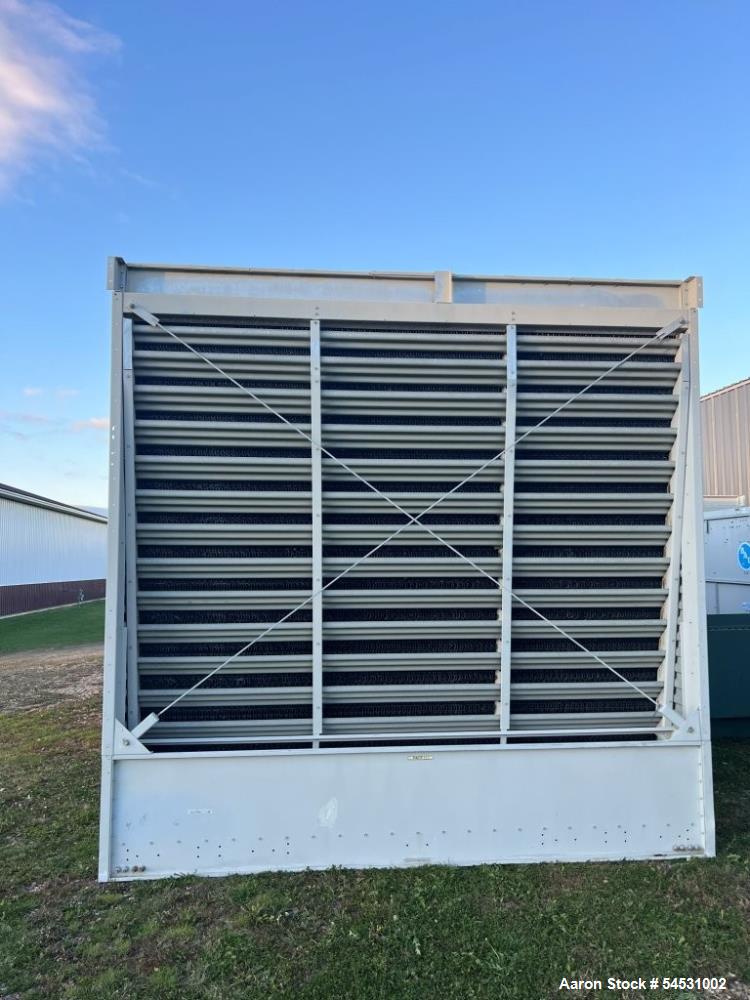 Used BAC Baltimore AirCoil 3000 Series Cooling Tower, Model 33620-2TR. 3,600 USGPM of water from 95 degrees F to 85 degrees F entering air wet bulb temperature and 6.45 psi fluid pressure drop. Fan d...