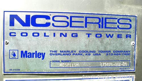 Used-Used: Marley Cooling Tower, Model NC5211SM, Stainless steel. Approximately 8' diameter fan, driven by a 20hp,3/60/230/4...