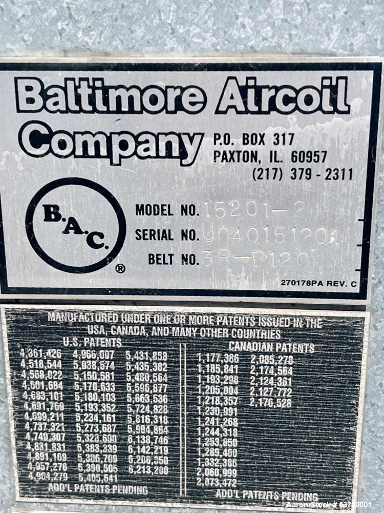 Used Baltimore Aircoil Model 15201-2 Series 1500 Cooling Tower