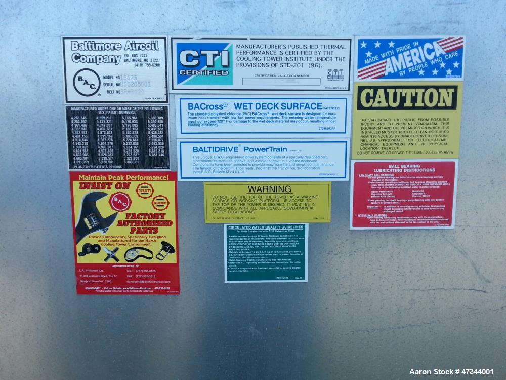Used BAC 2-Cell Cooling Tower, Model 15425-2