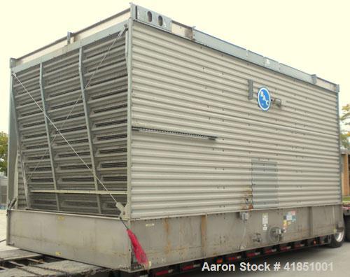 Used Baltimore Aircoil Series 3000 Induced Draft, Crossflow Single Cell Cooling Tower, Nominal 550 Tons, Model 33568WST. Fiberglass housing, 304 stainless steel cold and hot water basin. Vertical air...