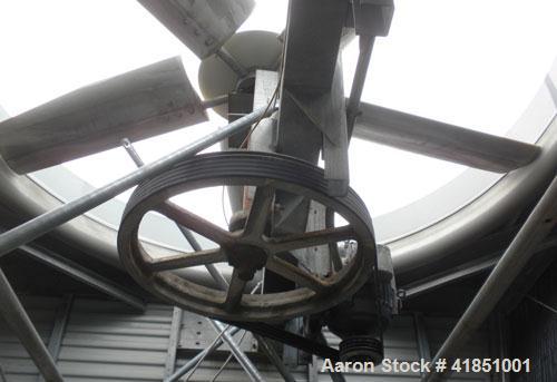Used Baltimore Aircoil Series 3000 Induced Draft, Crossflow Single Cell Cooling Tower, Nominal 550 Tons, Model 33568WST. Fiberglass housing, 304 stainless steel cold and hot water basin. Vertical air...