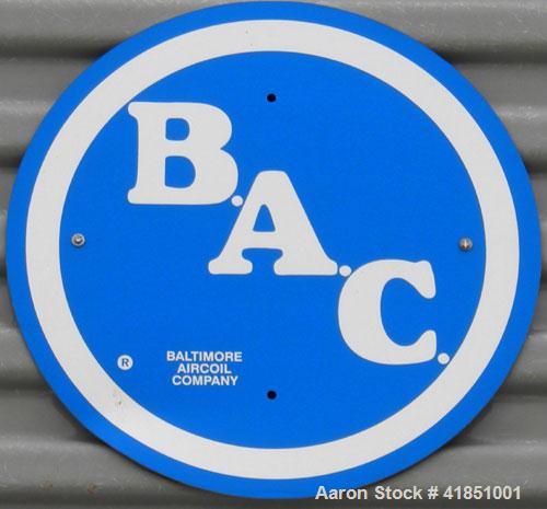 Used Baltimore Aircoil Series 3000 Induced Draft, Crossflow Single Cell Cooling Tower, Nominal 550 Tons, Model 33568WST. Fiberglass housing, 304 stainless steel cold and hot water basin. Vertical air...