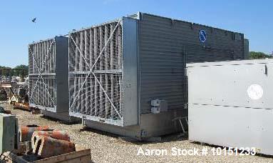 Unused- BAC Stainless Steel Cooling Tower, Model 3455A-MM-2/QX. Dual cell, each cell is approximately 455 tons and capable of cooling approximately 1365 US gallons per minute of water from 95 degrees...